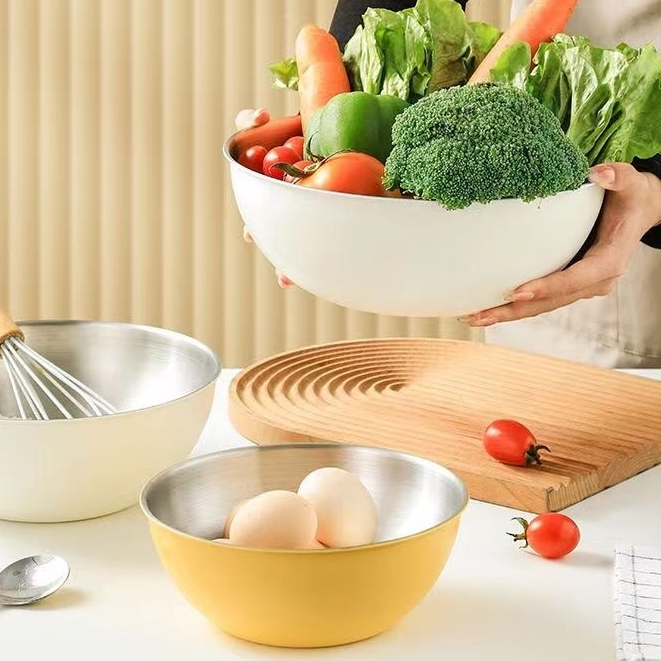 ”Đảm bảo chính hãng“ 304 thép không gỉ bát/salad bát/bát/nhà bếp nướng, khuấy trứng bát/có tỷ lệ