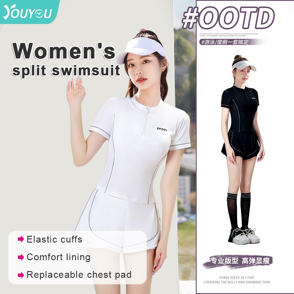 Bộ Đồ Bơi Ngắn Hai Lớp Thoáng Khí Mau Khô Phong Cách Thời Trang Mới 2023