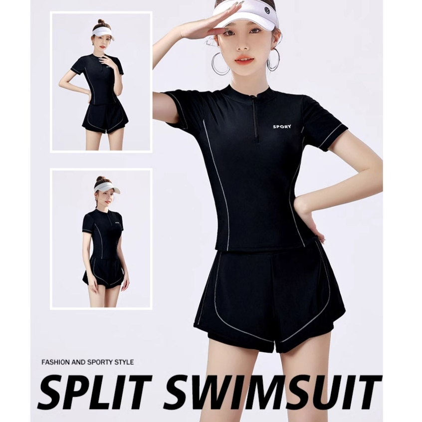Bộ Đồ Bơi Ngắn Hai Lớp Thoáng Khí Mau Khô Phong Cách Thời Trang Mới 2023