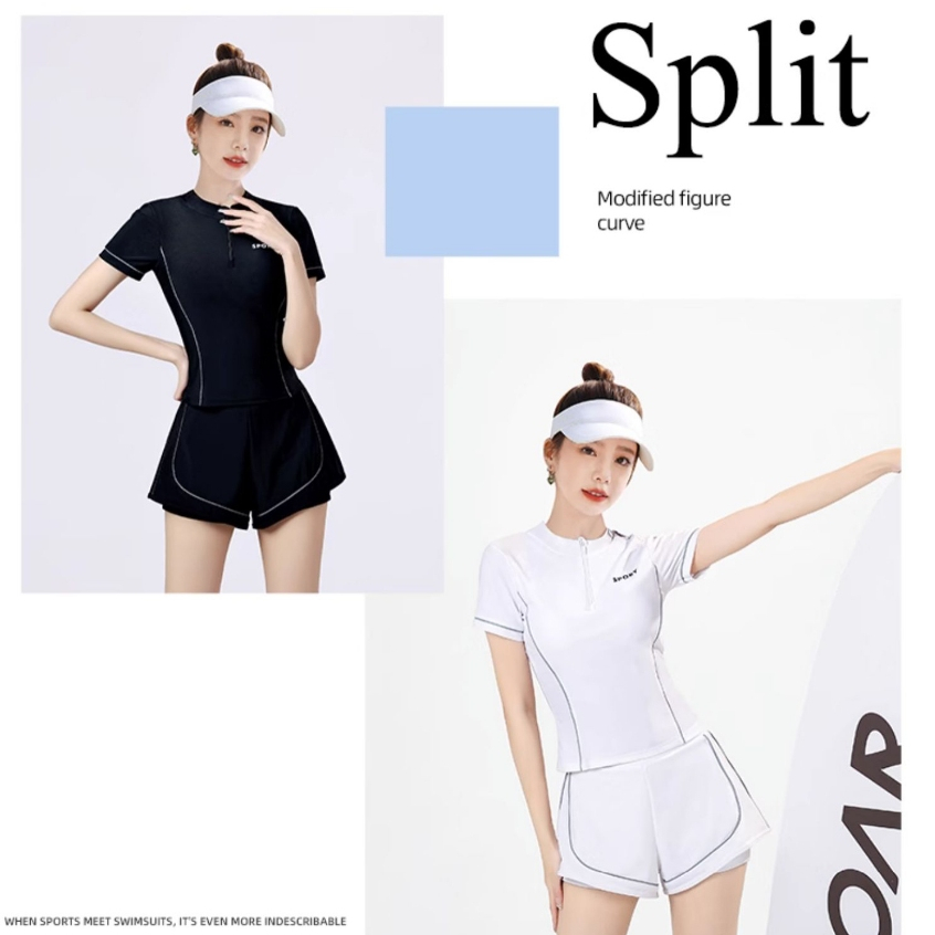 Bộ Đồ Bơi Ngắn Hai Lớp Thoáng Khí Mau Khô Phong Cách Thời Trang Mới 2023
