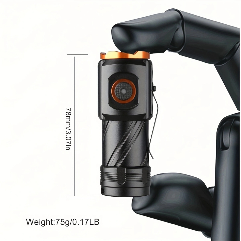 Alonefire Đèn Pin x56 mini 3x led Sạc usb Loại c 18350 Tiện Dụng