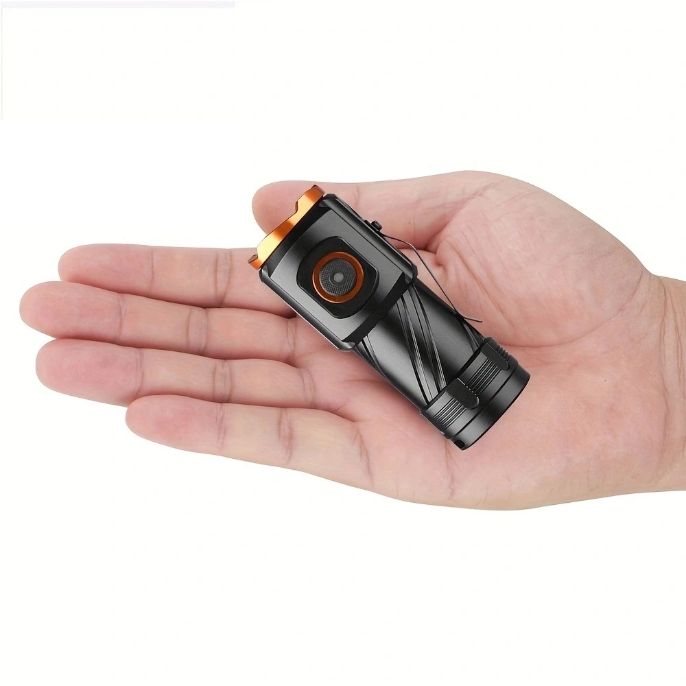 Alonefire Đèn Pin x56 mini 3x led Sạc usb Loại c 18350 Tiện Dụng