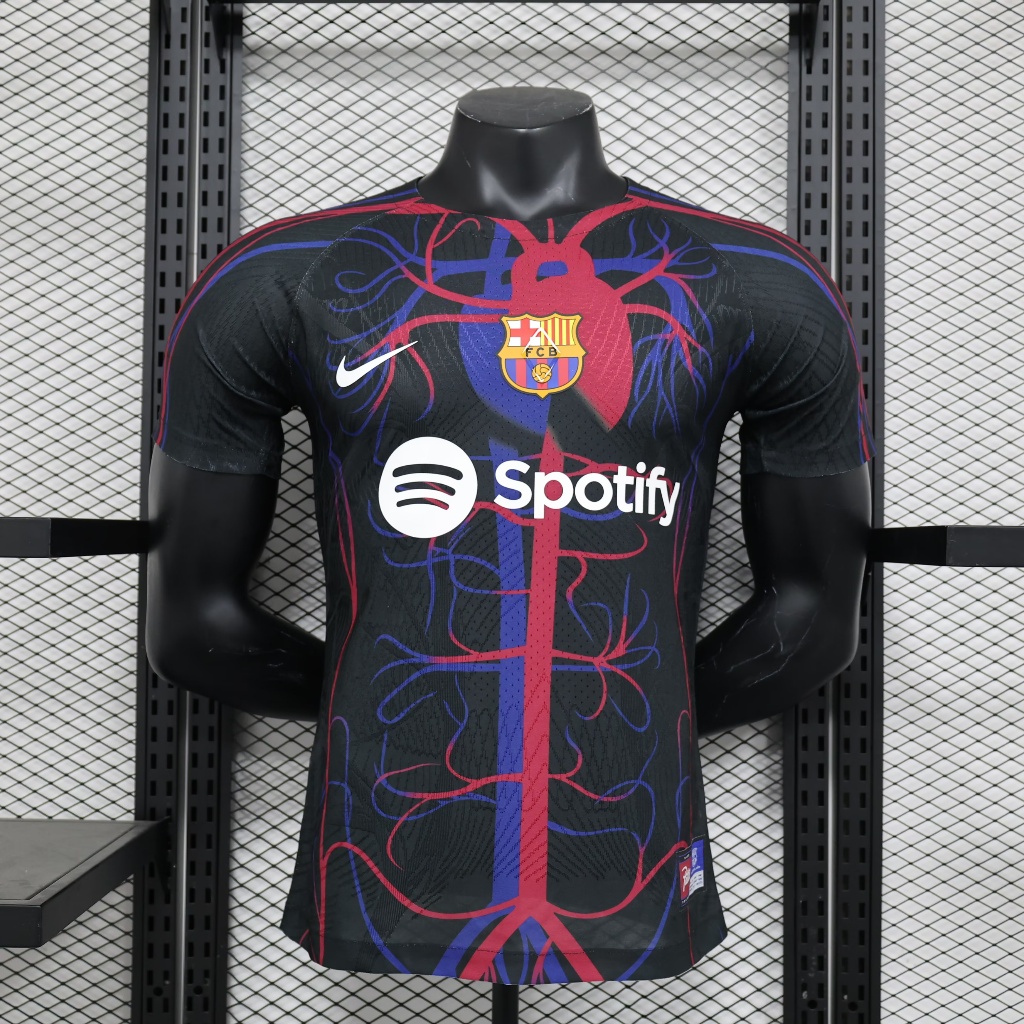 Áo Thun Bóng Đá Tay Ngắn 2324 New Barcelona