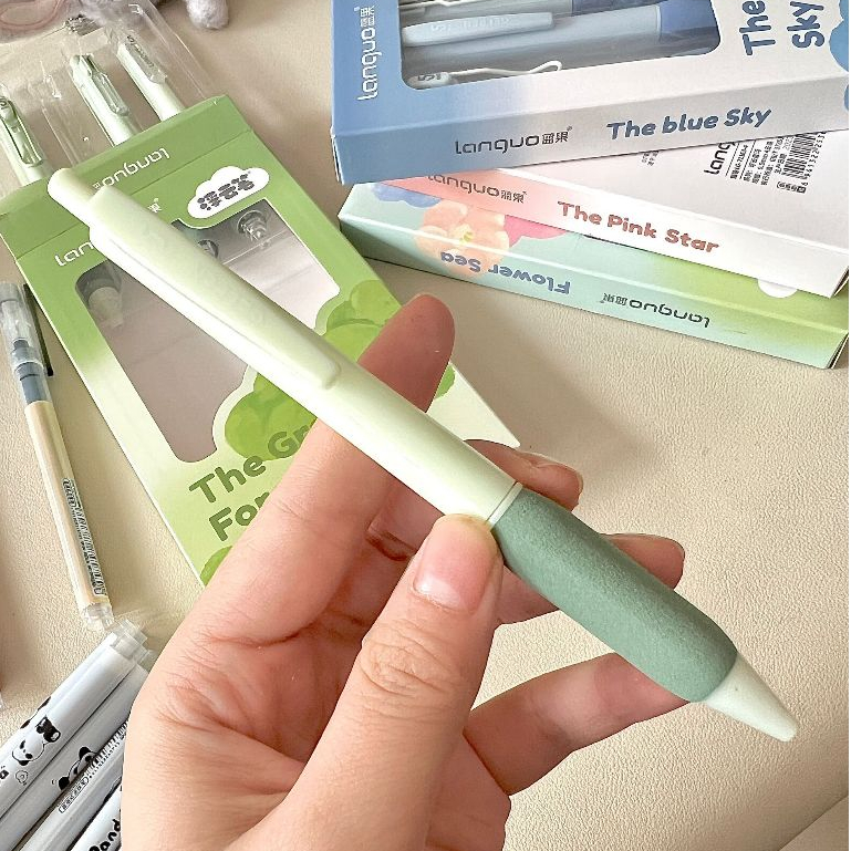 Ohaya languo Bộ Bút Mực gel Đen Ngòi 0.5mm Khô Nhanh Mềm Mịn Cho Học Sinh