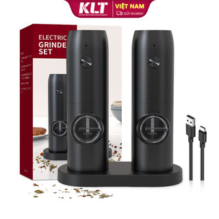  Cliton Máy Xay Tiêu Điện Tử Có Thể Điều Chỉnh Chống Thấm Nước Kèm Khay Sạc