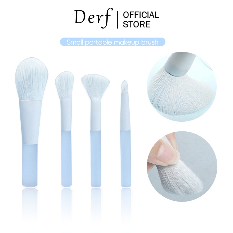 Bộ 4 Cọ Trang điểm Derf Mini Kích Nhỏ Gọn Đa Năng