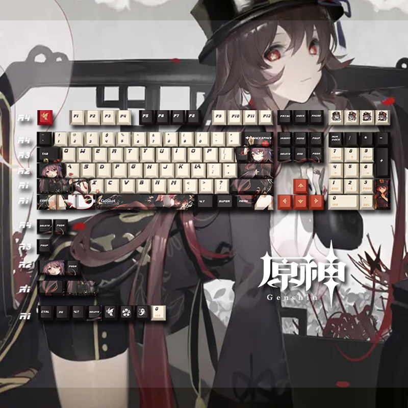 Genshin Bộ Nắp Chìa Khóa Tùy Chỉnh Màu Nhuộm pbt