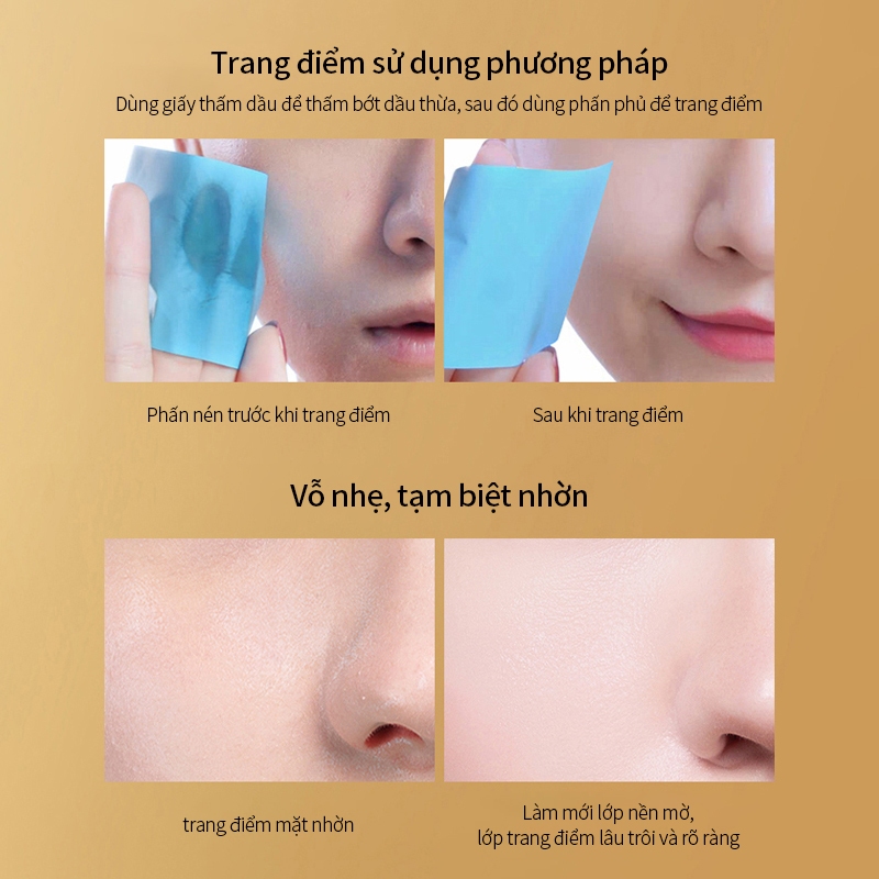 Phấn Nén Trang Điểm Zeesea Kiểm Soát Dầu Chống Thấm Nước Lâu Trôi