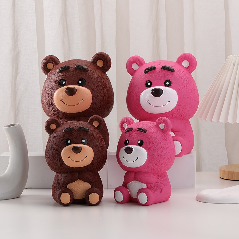 Ống Heo Tiết Kiệm Hình Gấu Hoạt Hình Đáng Yêu