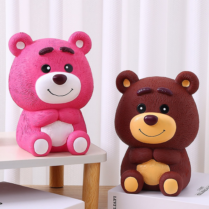 Ống Heo Tiết Kiệm Hình Gấu Hoạt Hình Đáng Yêu