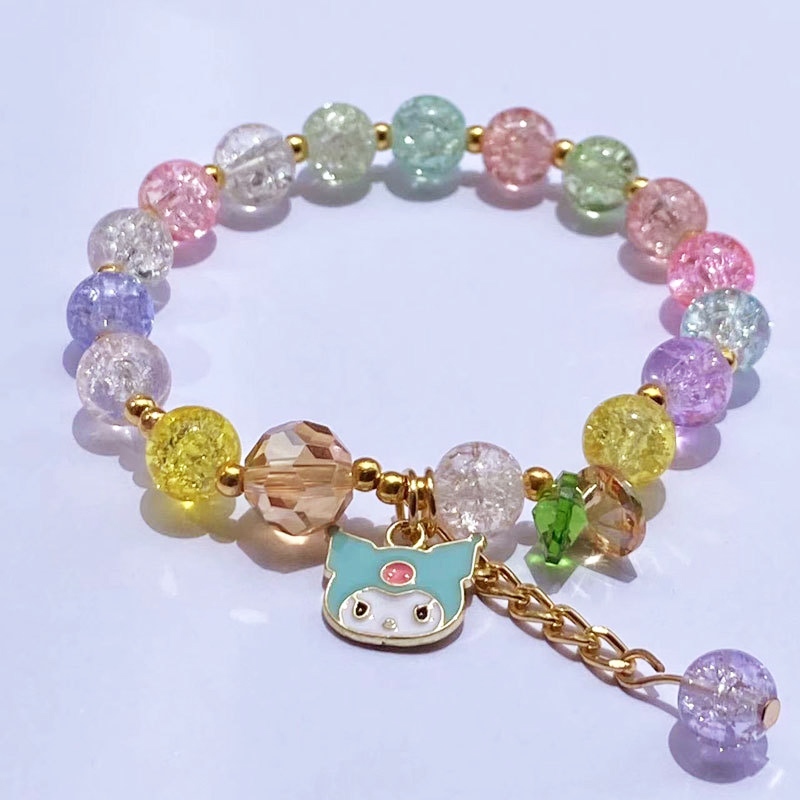 🎀 yakult 🎀sanrio Vòng Tay Hoa Cúc Pha Lê Phiên Bản Hàn Quốc Cho Nữ Sinh