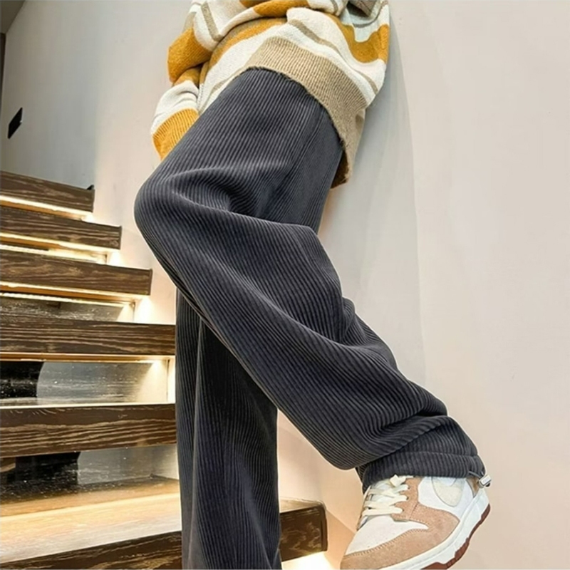 ♞Aff LIGA♞ Quần Thể Thao Ống Rộng Trơn Màu Thời lưng thun co giãn phong cách hiphop đường phố thời trang Trang Mùa Thu 2023 Dành Cho Nam