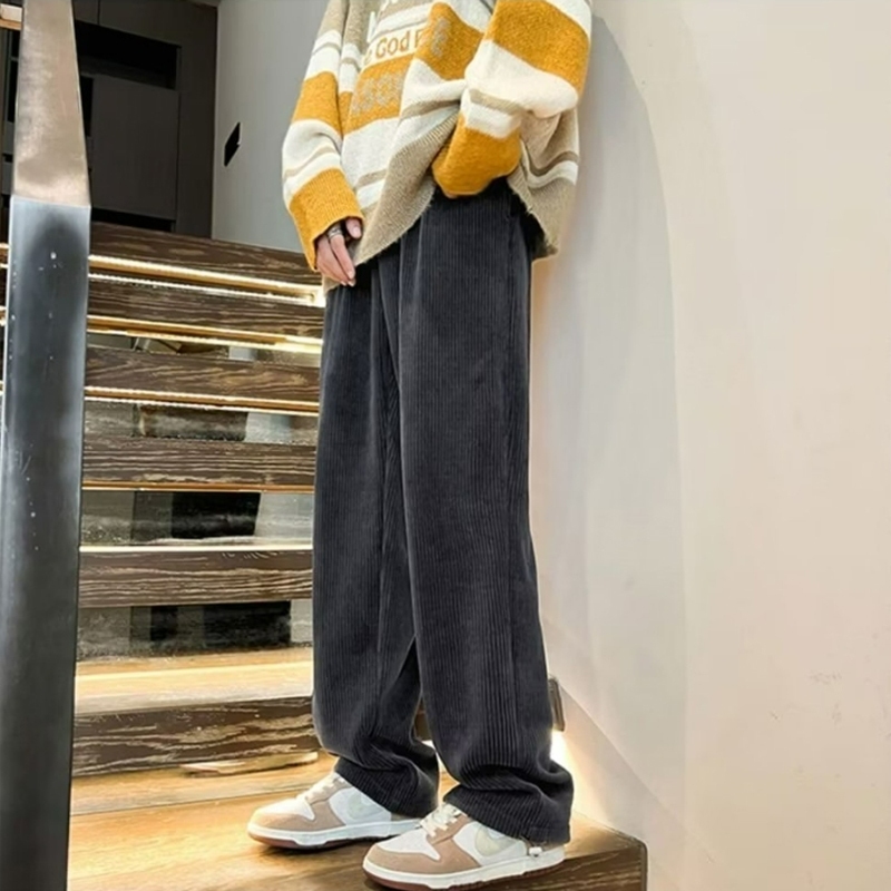 ♞Aff LIGA♞ Quần Thể Thao Ống Rộng Trơn Màu Thời lưng thun co giãn phong cách hiphop đường phố thời trang Trang Mùa Thu 2023 Dành Cho Nam