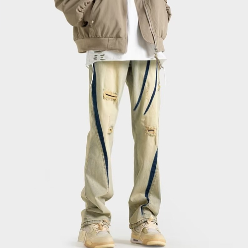 Quần jean ống suông Phong Cách hip hop Thời Trang Cho Nam