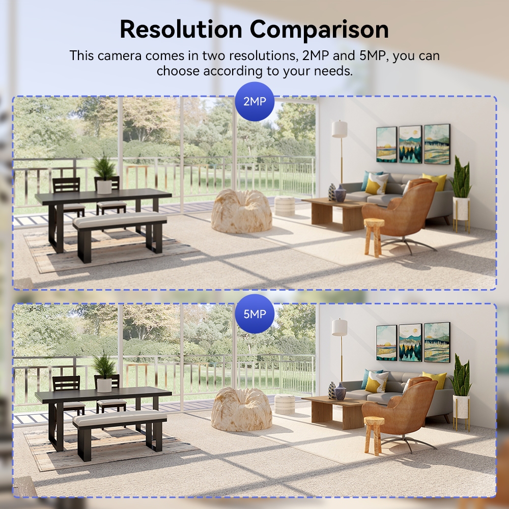 Hamrol camera Không Dây 5mp Chống Thấm Nước Hồng Ngoại Nhìn Ban Đêm Cho cctv icsee app