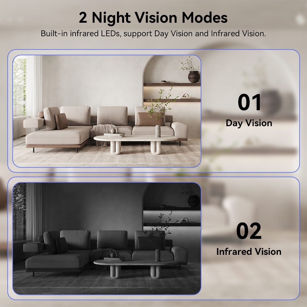 Hamrol camera Không Dây 5mp Chống Thấm Nước Hồng Ngoại Nhìn Ban Đêm Cho cctv icsee app