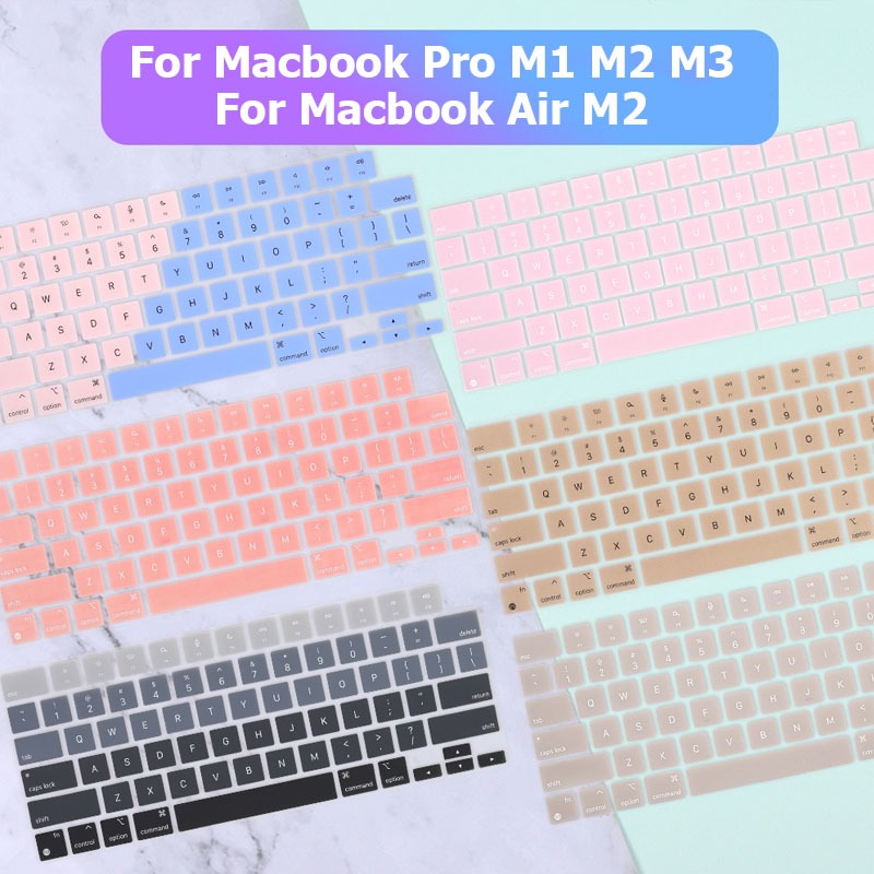 Miếng Dán Bảo Vệ Bàn Phím Bằng Silicon Mềm Cho 2023 macbook pro 14 16 13.6 inch air 15 a2780 a2992 a