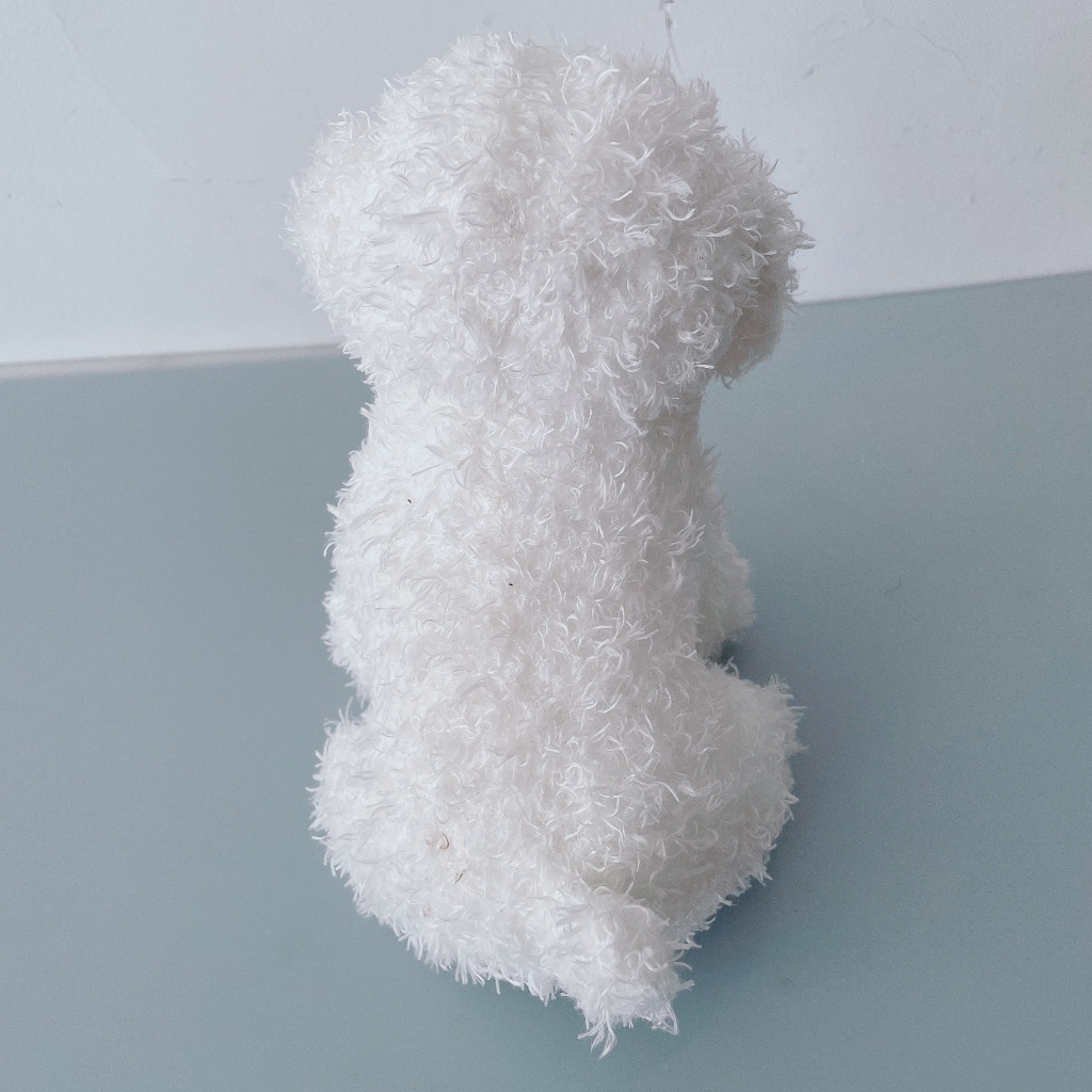 Đồ chơi nhồi bông Hình Chú Chó Mềm Mại 20cm Màu Trắng / Nâu Dễ Thương Cho Bé Gái