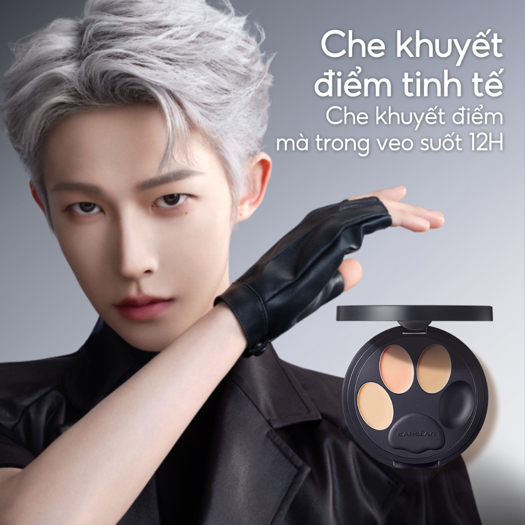 Kem Che Khuyết Điểm Carslan 3 Màu Che phủ quầng thâm/ bọng mắt Che khuyết điểm mà trong veo suốt 24H 3g