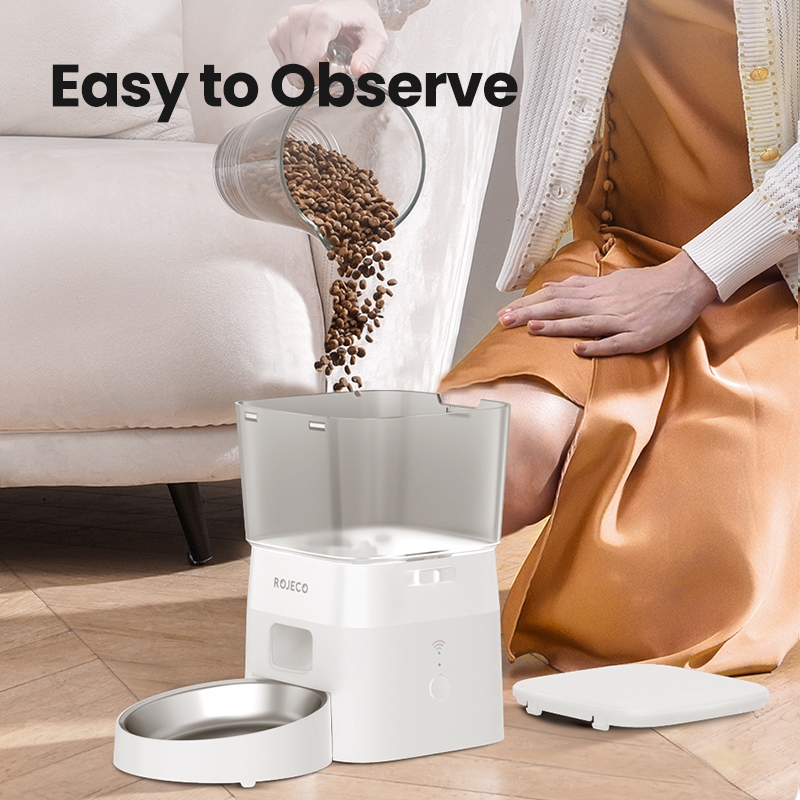 Rojeco Máy Cho Mèo Ăn Tự Động Dung Tích 2l