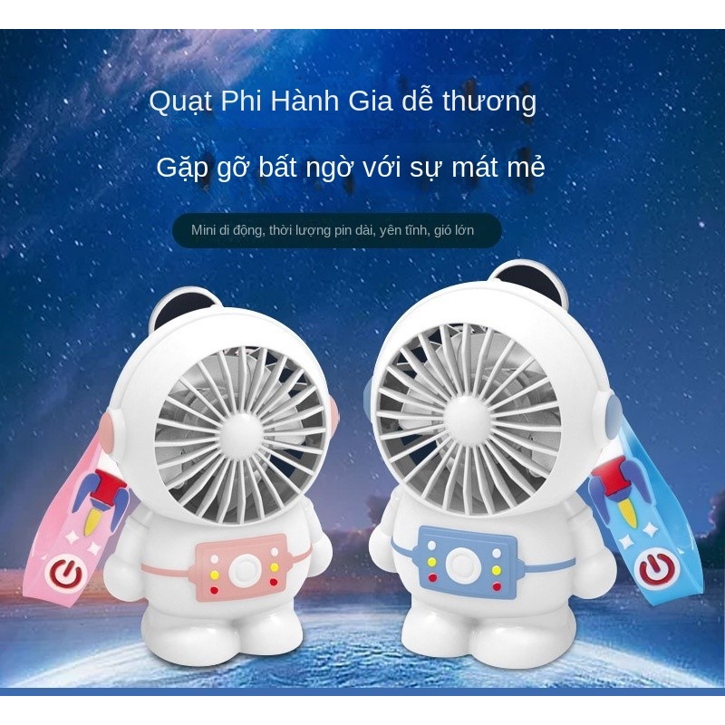 Quạt Mini Cầm Tay Hình Phi Hành Gia Có Thể Sạc Lại Bằng Cổng usb