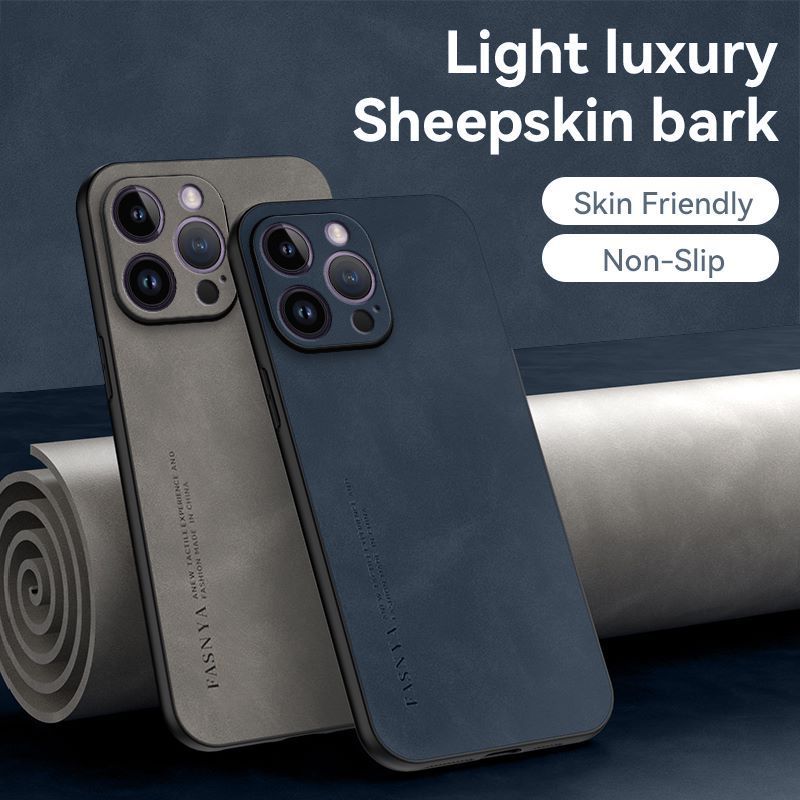 Ốp Điện Thoại Da Cừu Mềm Có Tấm Bảo Vệ lens Cho iphone 11 pro xs max x xr 7 8 6 6s plus se 2 Sự Bảo Vệ