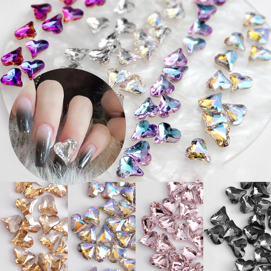 Nor 20 cái / bộ trang trí móng tay trang trí cho salon love heart jewelry nail drills luxury