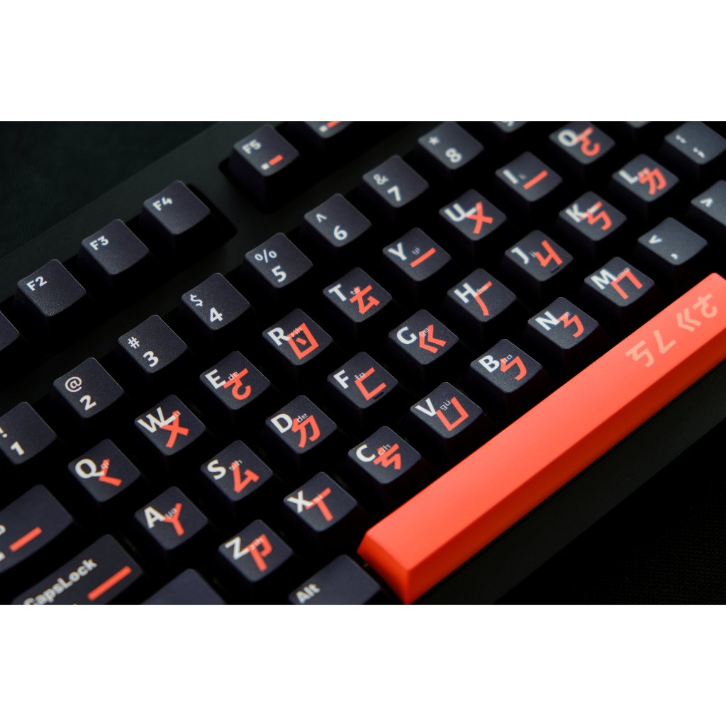 Keycaps phiên âm màu cam đen GMK, Keycaps 151 phím Cherry Profile DYE-SUB Keycaps GMK được cá nhân hóa cho bàn phím cơ