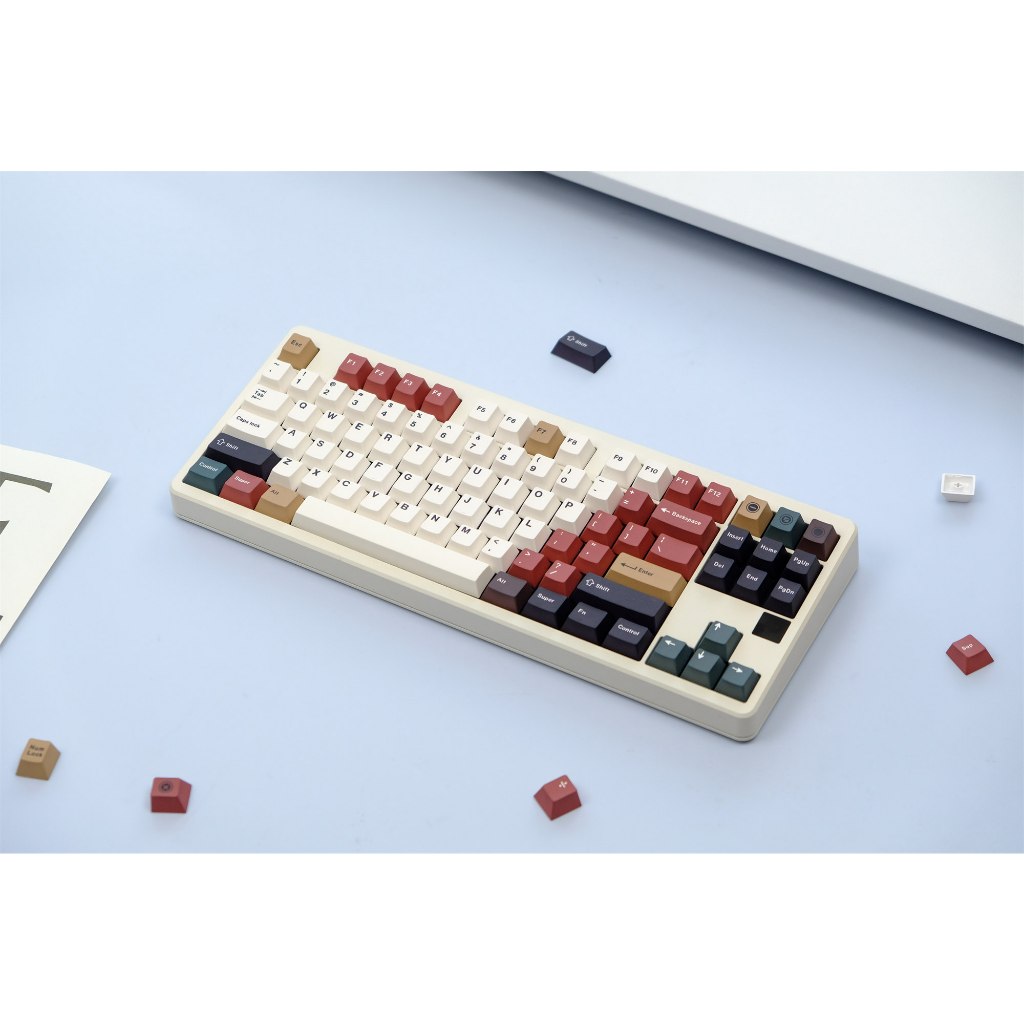 GMK Hỗn Hợp Đèn Keycaps, 129 Phím Keycaps Anh Đào Hồ Sơ DYE-SUB Cá Tính GMK Keycaps Cho Bàn Phím Cơ