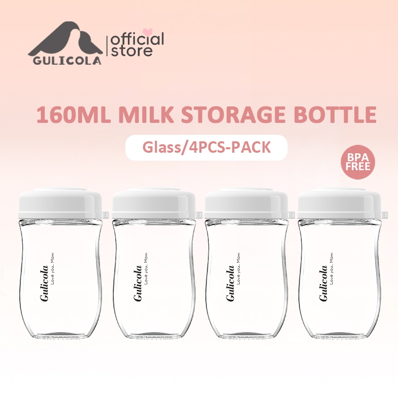 Gulicola Bộ 4 Bình Sữa 160ml Lưu Trữ Không bpa