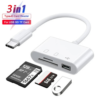 Đầu đọc thẻ nhớ Ankndo Micro & Type-c Đầu Đọc Thẻ Nhớ TF SD 3 Trong 1 Đa Năng Tiện Dụng Chất Lượng Cao