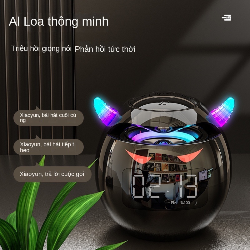Loa Bluetooth G9 Âm Thanh Siêu Trầm Có Đồng Hồ Báo Thức