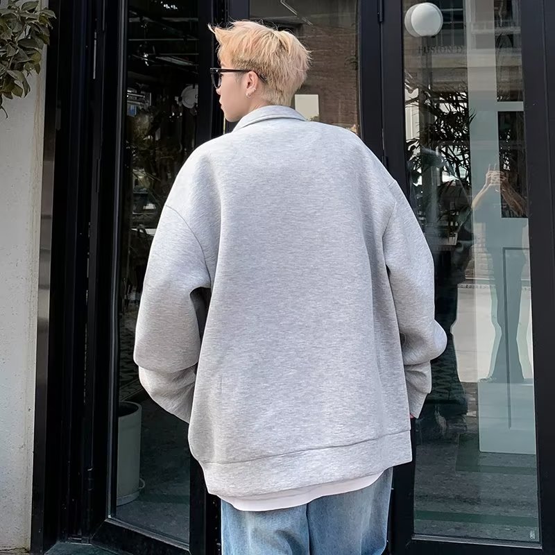 Áo khoác jacket nam thời trang phong cách hàn quốc simple 100%cotton form rộng nữ coat oversized áo khoác dây kéo unisex