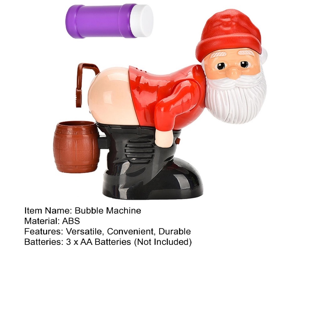 Máy Thổi Bong Bóng Tự Động Có Nhạc Và Đèn Flash Vui Nhộn Hình Ông Già Noel