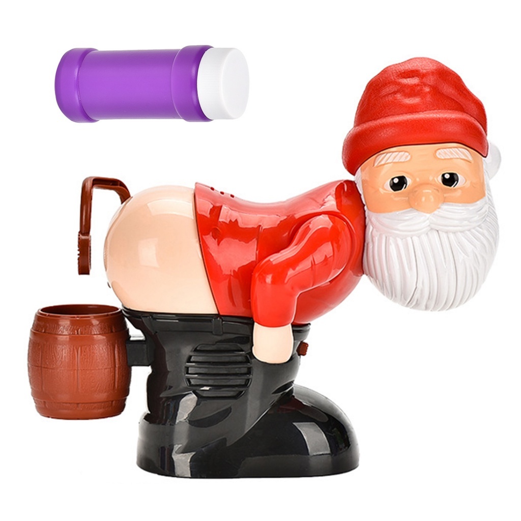 Máy Thổi Bong Bóng Tự Động Có Nhạc Và Đèn Flash Vui Nhộn Hình Ông Già Noel