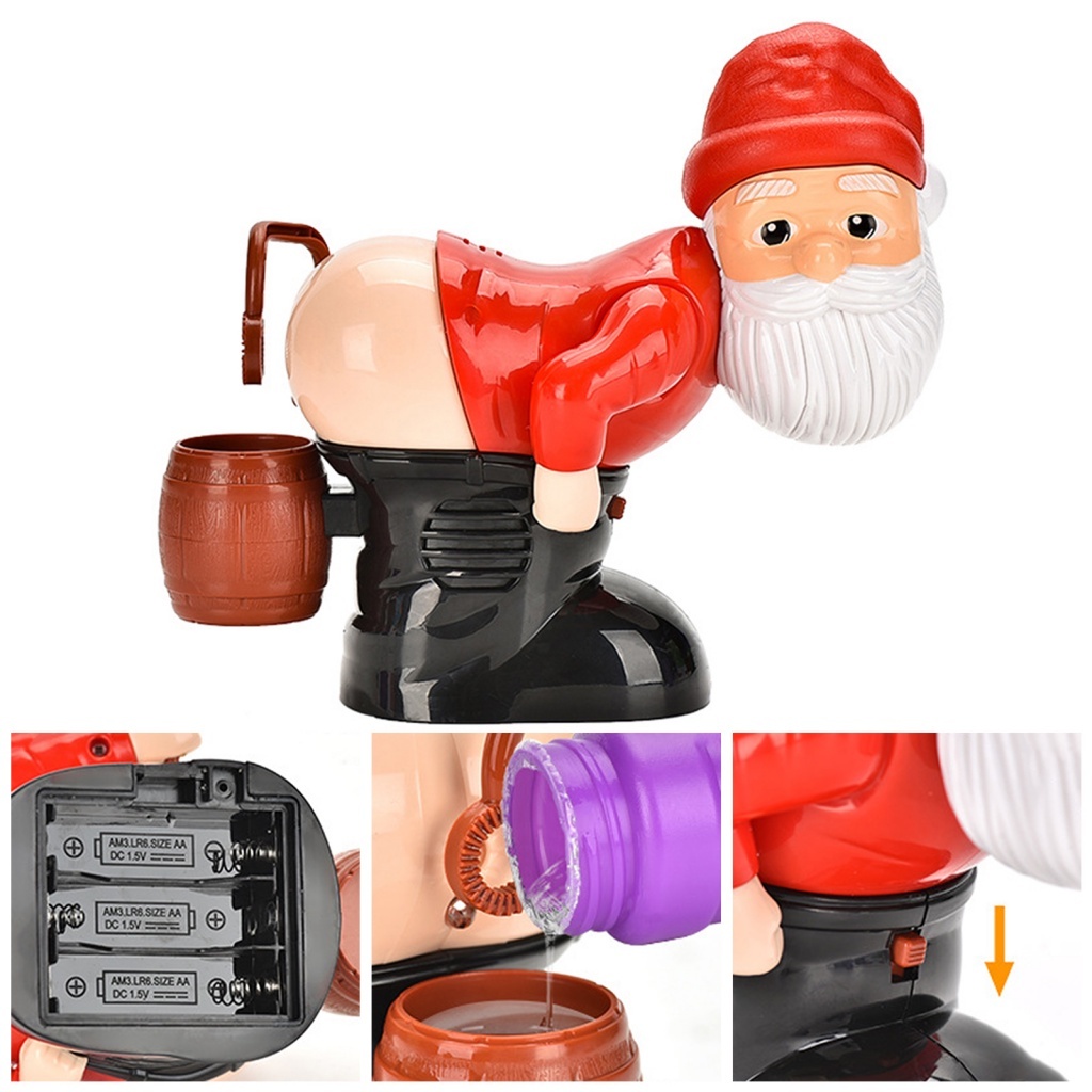 Máy Thổi Bong Bóng Tự Động Có Nhạc Và Đèn Flash Vui Nhộn Hình Ông Già Noel