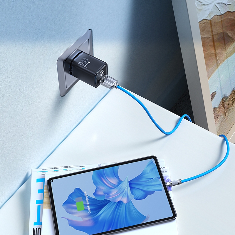 Dây Cáp Sạc qoovi 120w usb type c 6a Chất Lượng Cao silicone