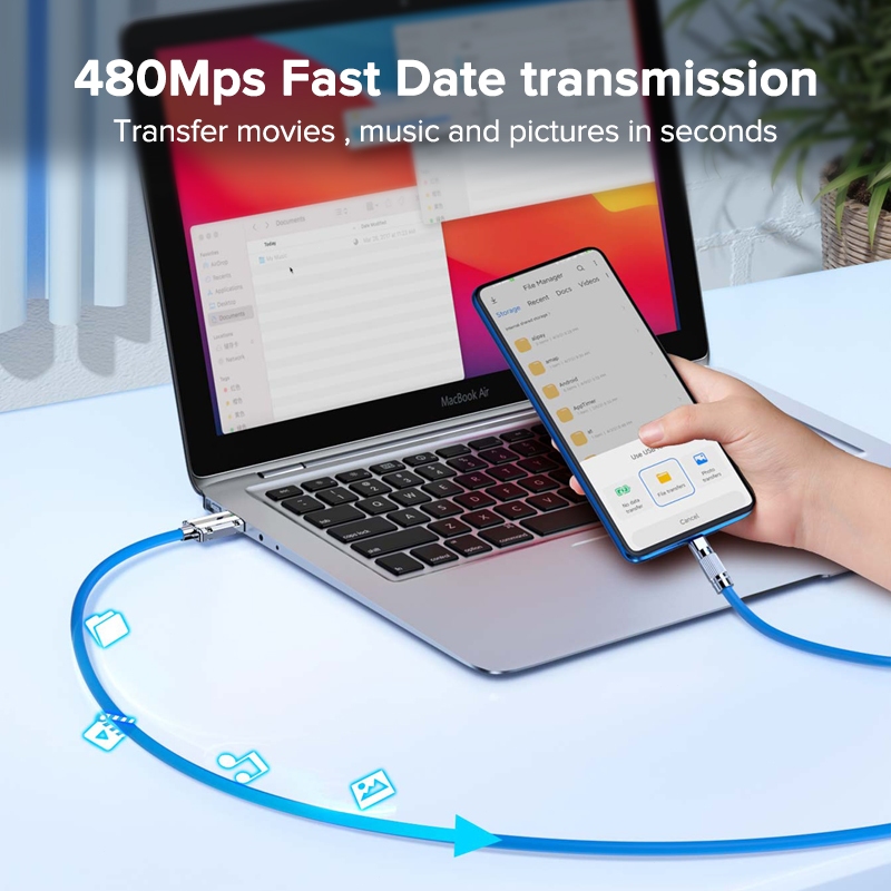 Dây Cáp Sạc qoovi 120w usb type c 6a Chất Lượng Cao silicone