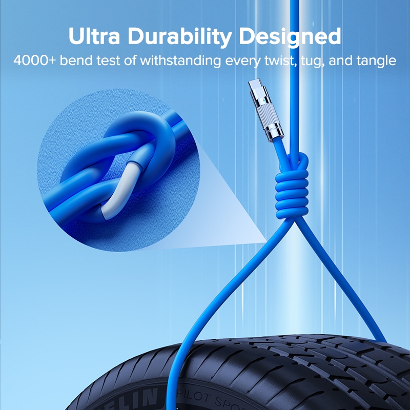 Dây Cáp Sạc qoovi 120w usb type c 6a Chất Lượng Cao silicone