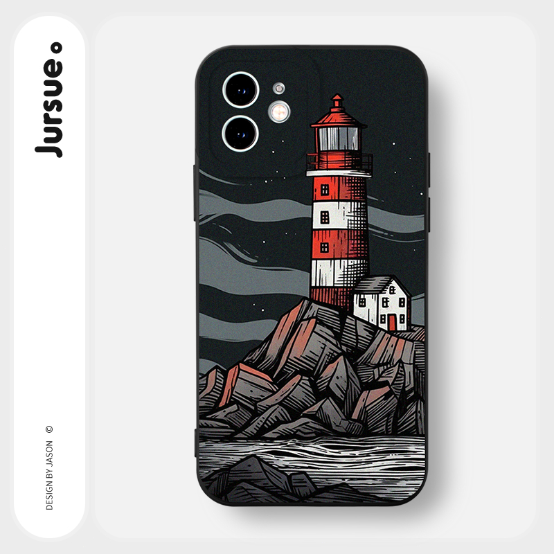 Ốp lưng JURSUE mềm hoạt hình độc lạ dễ thương đẹp Cho iPhone 15 14 13 12 11 Pro Max SE 2020 X XR XS 8 7 ip 6S 6 Plus Y4316