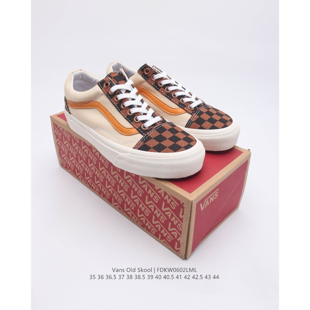 Vans Giày Vải canvas Đế Bằng Cổ Thấp In Hoa Kiểu Cổ Điển Cá Tính
