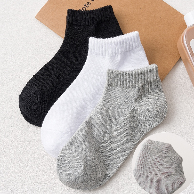 Vớ cotton Mỏng Cổ Thấp Màu Sắc Đơn Giản Thời Trang Xuân Thu Dành Cho Bé