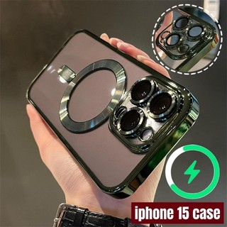 Sang Trọng Ốp Điện Thoại tpu Mềm Chống Sốc Có Vòng Nhẫn Từ Tính Bảo Vệ camera Cho iphone 15 promax 14 pro max 11 12 13 pro max 15 plus promax