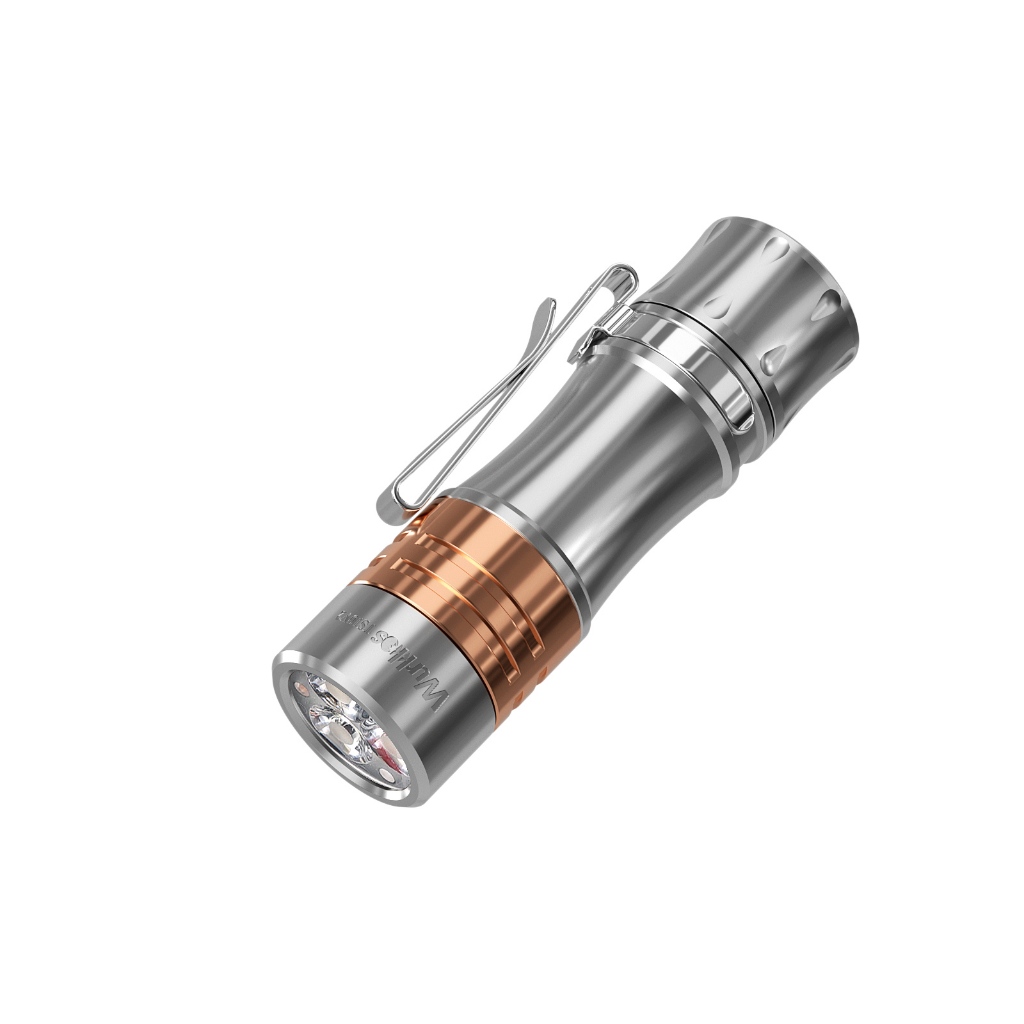 Đèn pin mini Wurkkos Titanium TS10 V2.0 14500 mạnh mẽ tối đa 1400lm/130M với 3* 90 CRI LED Anduril 2.0