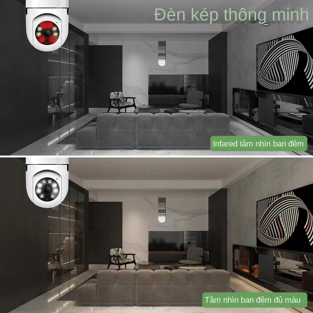 Chuông Báo Chuyển Động Tầm Nhìn Ban Đêm Có Đèn Và Giá Đỡ Điện Từ full color intercom 1080p hd