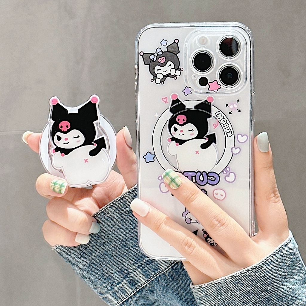 Ốp Điện Thoại Có Giá Đỡ Từ Tính Hình Mèo kitty Cho iphone 15 11 12 13 14 pro max i15