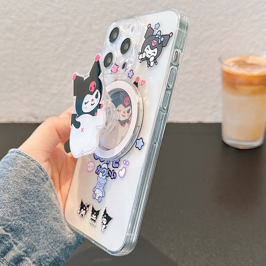 Ốp Điện Thoại Có Giá Đỡ Từ Tính Hình Mèo kitty Cho iphone 15 11 12 13 14 pro max i15