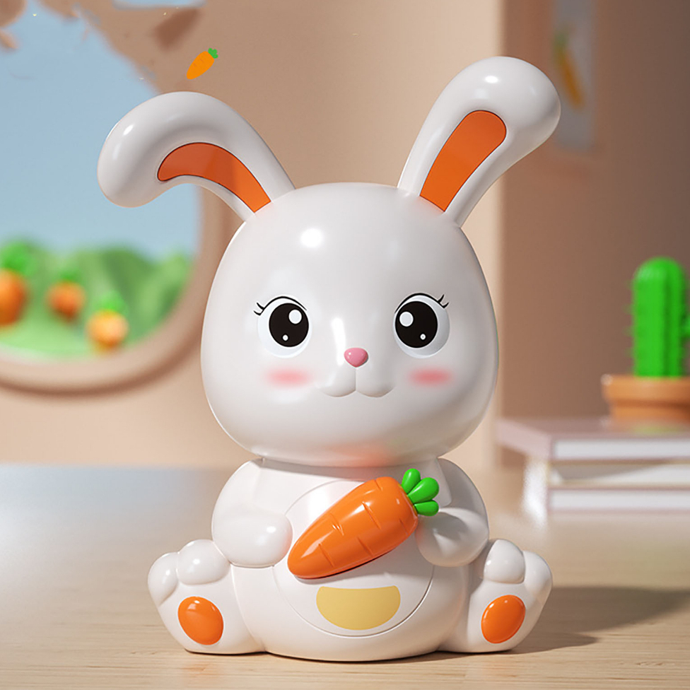 Ống Heo Tiết Kiệm Heo Đất Bằng Nhựa Hình Thỏ Dễ Thương Chống Rơi Dung Tích Lớn Hộp Đựng Tiền Bunny Cho Trẻ Em Quà Tặng