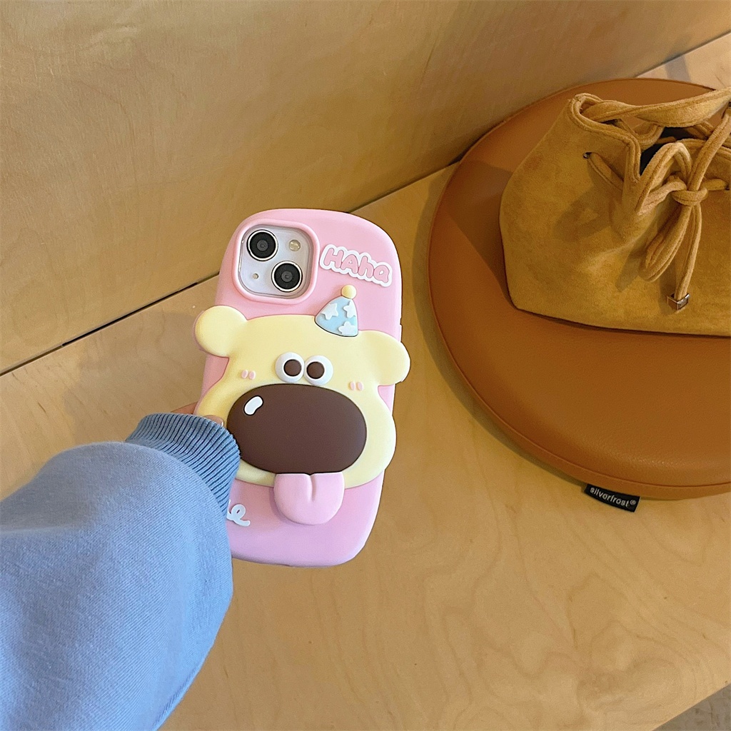Ốp Điện Thoại Silicon Mềm Hình Cún 3d Cho iphone 15 pro max 14 pro max 13 pro max 12 pro max