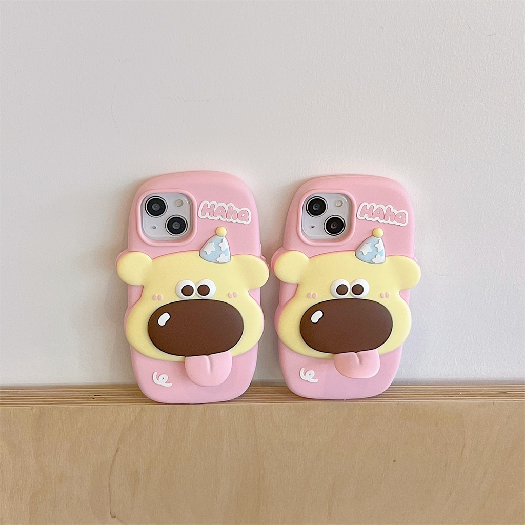 Ốp Điện Thoại Silicon Mềm Hình Cún 3d Cho iphone 15 pro max 14 pro max 13 pro max 12 pro max